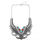 European Fasionable Big Brand Necklace Alloy Zircon Exaggerated Necklace   silver - Mega Save Wholesale & Retail