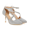 Plus Size Pointed Women Shoes in High Heel & Silver Shade - Mega Save Wholesale & Retail - 1