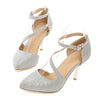 Plus Size Pointed Women Shoes in High Heel & Silver Shade - Mega Save Wholesale & Retail - 2