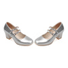 High Heel Double Buckle Women Shoes Plus Size  silver - Mega Save Wholesale & Retail - 2