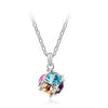 Korean jewelry wholesale crystal ball colorful crystal necklace - Love Cube 1111-46   Silver  color - Mega Save Wholesale & Retail