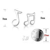 S925 Silver Polished Surface Musical Sign Ear Studs - Mega Save Wholesale & Retail - 3