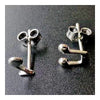 S925 Silver Polished Surface Musical Sign Ear Studs - Mega Save Wholesale & Retail - 2