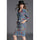 Fashion New Women's Washed Denim Dress Long Slim Casual Jean Dresses Floral printed S - Mega Save Wholesale & Retail - 2