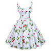 Suspender Dress Fashionable Printing Backless   white   S - Mega Save Wholesale & Retail - 1