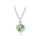 Korean jewelry wholesale crystal ball colorful crystal necklace - Love Cube 1111-46   Silver  fruit green - Mega Save Wholesale & Retail
