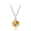 Korean jewelry wholesale crystal ball colorful crystal necklace - Love Cube 1111-46   Silver  gold - Mega Save Wholesale & Retail