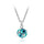 Korean jewelry wholesale crystal ball colorful crystal necklace - Love Cube 1111-46   Silver   Blue Diamond - Mega Save Wholesale & Retail