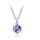 Korean jewelry wholesale crystal ball colorful crystal necklace - Love Cube 1111-46   Silver   violet - Mega Save Wholesale & Retail