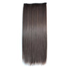 5 Cards Long Straight Hair Extension Wig black brown