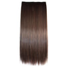 5 Cards Long Straight Hair Extension Wig brown black