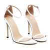 Lace-up Thin High Heel Shoes Sandals   white - Mega Save Wholesale & Retail - 1