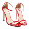 Lace-up Thin High Heel Shoes Sandals   red - Mega Save Wholesale & Retail - 1