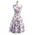 Summer Middle Long Slim Printing Sleeveless Dress   purple   S - Mega Save Wholesale & Retail - 1