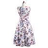 Summer Middle Long Slim Printing Sleeveless Dress   purple   S - Mega Save Wholesale & Retail - 2