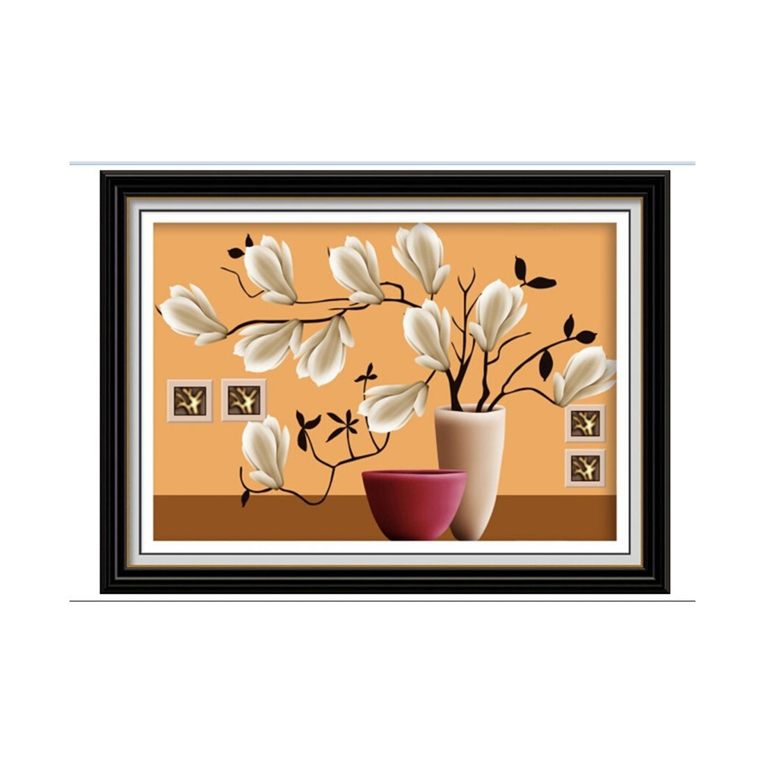 Cross Stitch Diamond Painting Chinese Redbud Elegance Magic Cube Diamond Flower Blossom - Mega Save Wholesale & Retail