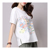 Loose Casual Little Fish Short Sleeve T-shirt   white   M - Mega Save Wholesale & Retail - 4