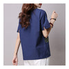 Loose Casual Little Fish Short Sleeve T-shirt   dark blue   M - Mega Save Wholesale & Retail - 4
