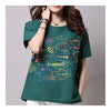 Loose Casual Little Fish Short Sleeve T-shirt   green   M - Mega Save Wholesale & Retail - 2