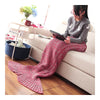 Mermaid Tail Blanket Throw Nap Gift Child   rose red  60*140cm - Mega Save Wholesale & Retail - 1