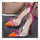 Transparent Dot Rivet Bowknot Pointed High Heel Thin Shoes   orange