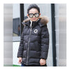 Winter Middle Long Down Coat Boy Children Garments   black    140cm - Mega Save Wholesale & Retail - 1