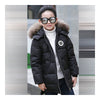 Winter Middle Long Down Coat Boy Children Garments   black    140cm - Mega Save Wholesale & Retail - 2