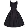 Vintage 50s Dress Hepburn Style Solid Color Bubble Dress   black   S - Mega Save Wholesale & Retail - 1