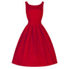 Vintage 50s Dress Hepburn Style Solid Color Bubble Dress  red   S - Mega Save Wholesale & Retail - 1