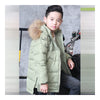 Winter Middle Long Down Coat Boy Children Garments   green    140cm - Mega Save Wholesale & Retail - 2