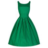 Vintage 50s Dress Hepburn Style Solid Color Bubble Dress   green   S - Mega Save Wholesale & Retail - 1