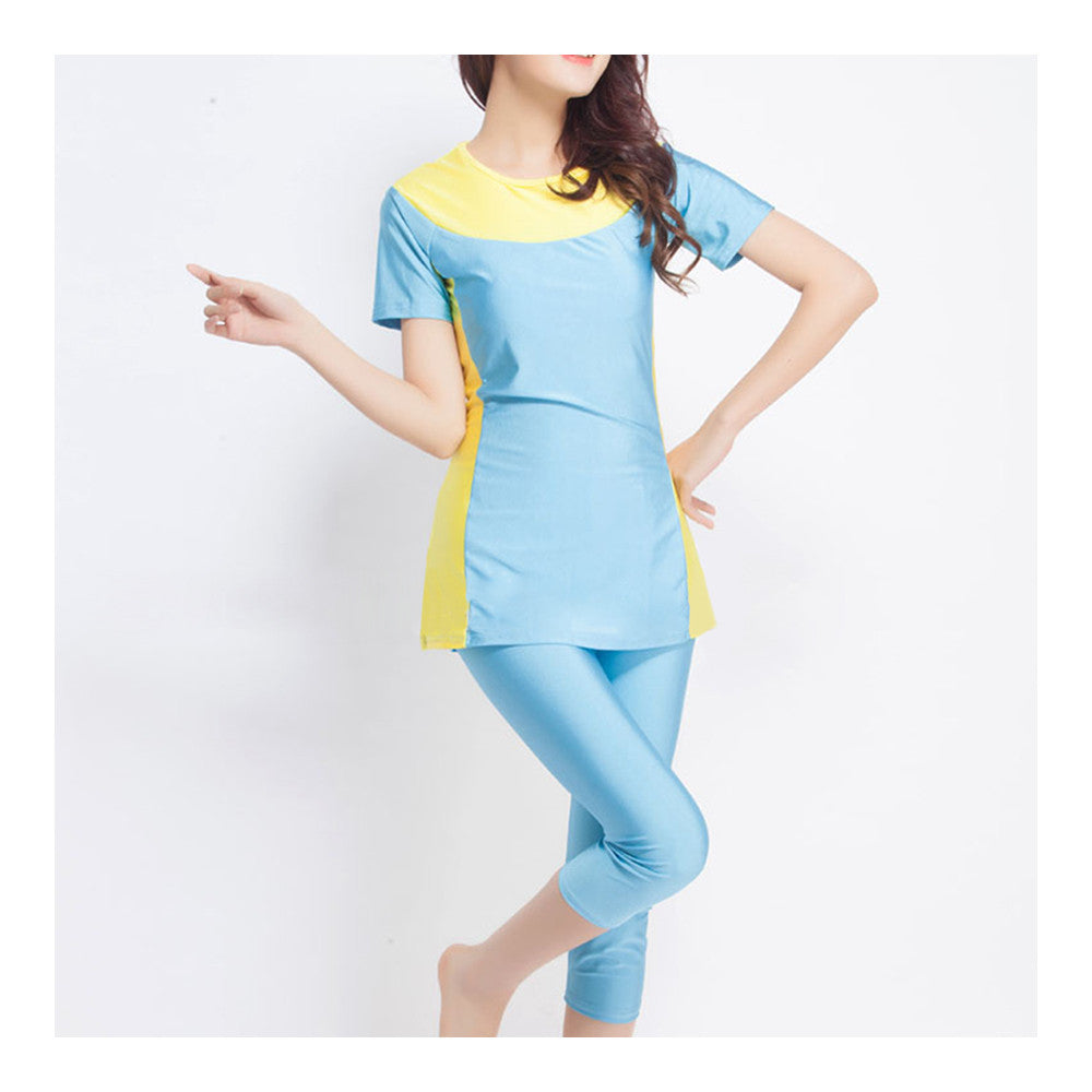 Musilim Swimwear Swimsuit Burqini hw10f   sky blue   XS - Mega Save Wholesale & Retail - 1