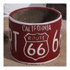 Vintage America 66 Route Car Plate Ashtray Succulent Pot   red - Mega Save Wholesale & Retail - 1