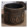 Vintage America 66 Route Car Plate Ashtray Succulent Pot   rust color - Mega Save Wholesale & Retail - 1