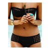 Solid Color Women Swimwear Swimsuit Bikini Set Hollow  S - Mega Save Wholesale & Retail