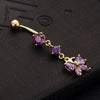 Butterfly Pendant Navel Ring Buckle Body Puncture   purple - Mega Save Wholesale & Retail - 2