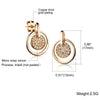 Zirconium Miss Shi earrings Micro Pave earrings plated 18K gold circle pendant earrings girlfriends jewelry KE648 - Mega Save Wholesale & Retail - 5