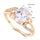 European Fashionable Vintage Ring    gold plated white zircon 6.5#