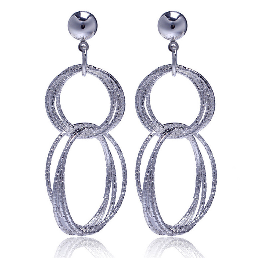 18K Gold Galvanized Zircon Ear Studs - Mega Save Wholesale & Retail - 1