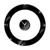 Home Decoration Wall Clock 3D Mirror Circle Sticking    black - Mega Save Wholesale & Retail