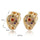 18K Gold Galvanized Zircon Earrings - Mega Save Wholesale & Retail - 5