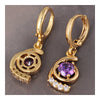 18K Gold Galvanized Zircon Earrings   white - Mega Save Wholesale & Retail - 3