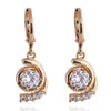 18K Gold Galvanized Zircon Earrings   white - Mega Save Wholesale & Retail - 1