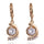 18K Gold Galvanized Zircon Earrings   white - Mega Save Wholesale & Retail - 1