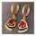 18K Gold Galvanized Zircon Earrings   red - Mega Save Wholesale & Retail - 2