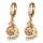 18K Gold Galvanized Zircon Earrings   champagne - Mega Save Wholesale & Retail - 1