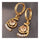 18K Gold Galvanized Zircon Earrings   champagne - Mega Save Wholesale & Retail - 2