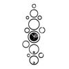 Mirror Sticking Wall Clock Living Room Creative 3D Acrylic Circle    black - Mega Save Wholesale & Retail