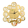 Digit Mirror Living Room DIY Quartz Wall Clock    golden - Mega Save Wholesale & Retail