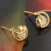 Moon Star Zircon Ear Studs    white - Mega Save Wholesale & Retail - 2